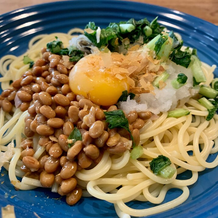 干物と納豆で和風！ダイエットパスタ